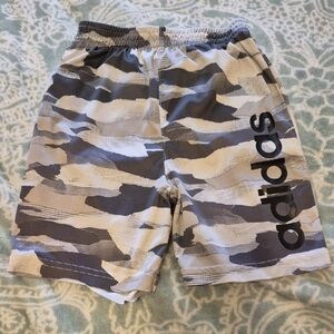Adidas Kids Camo Shorts - Black and Gray